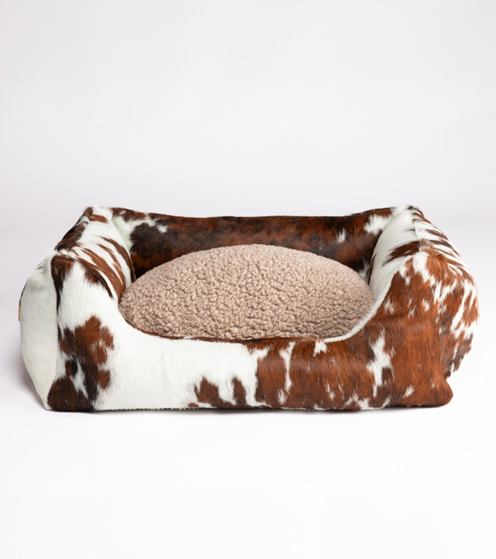 HENRI-COWHIDE LEATHER BED