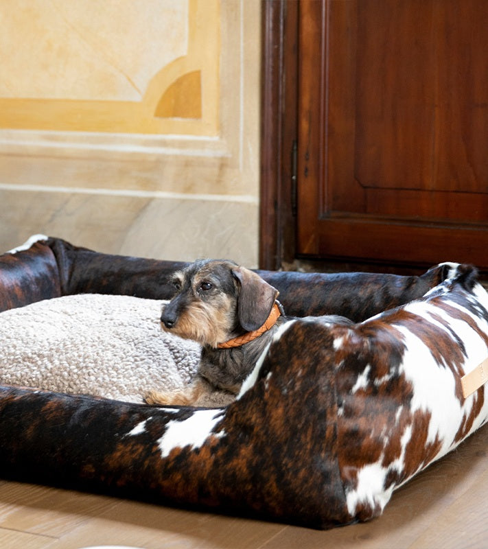 HENRI-COWHIDE LEATHER BED