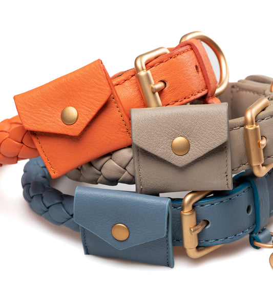 UGO - NAPPA LEATHER APPLE AIRTAG HOLDER FOR COLLAR