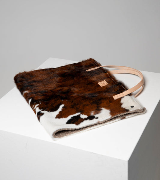 MINI STEVE DOG TRAVEL MAT COWHIDE NATURAL COWHIDE