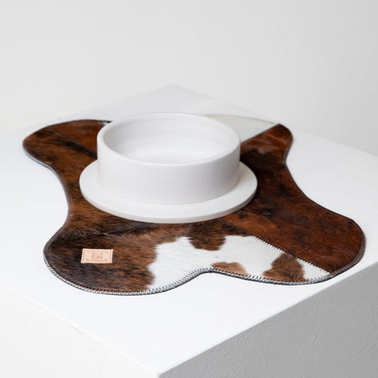BRUCE DOG PLACEMAT COWHIDE