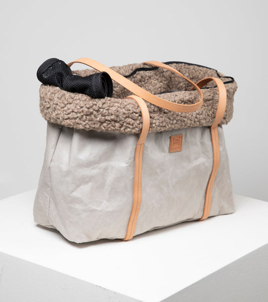 ANNIE PAPER DOG BAG BOUCLÈ WOOL NET
