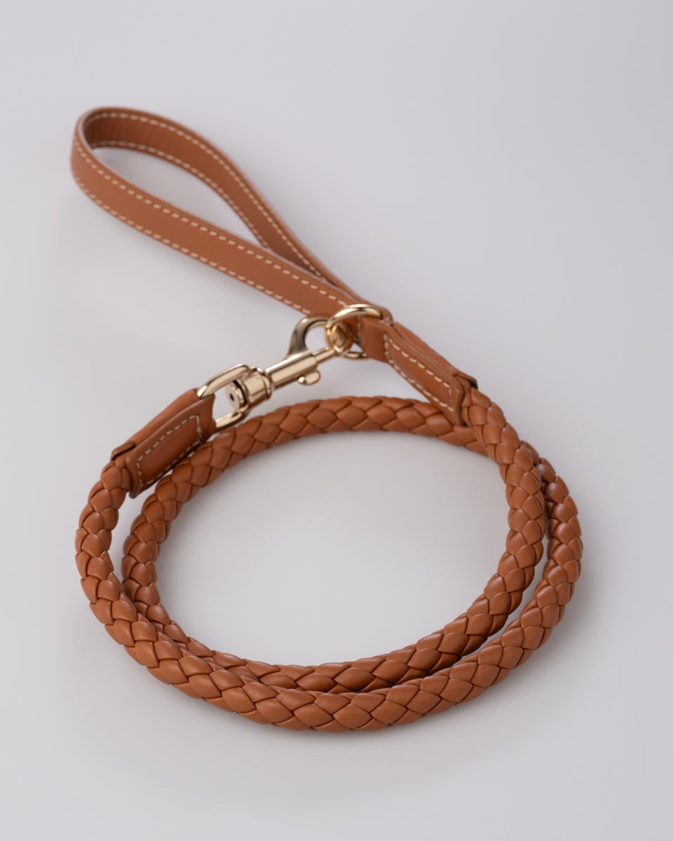 FERDINANDO - BRAIDED LEATHER LEASH