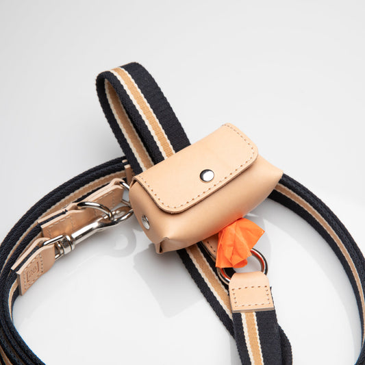 GERDA - NATURAL LEATHER POOP BAG HOLDER