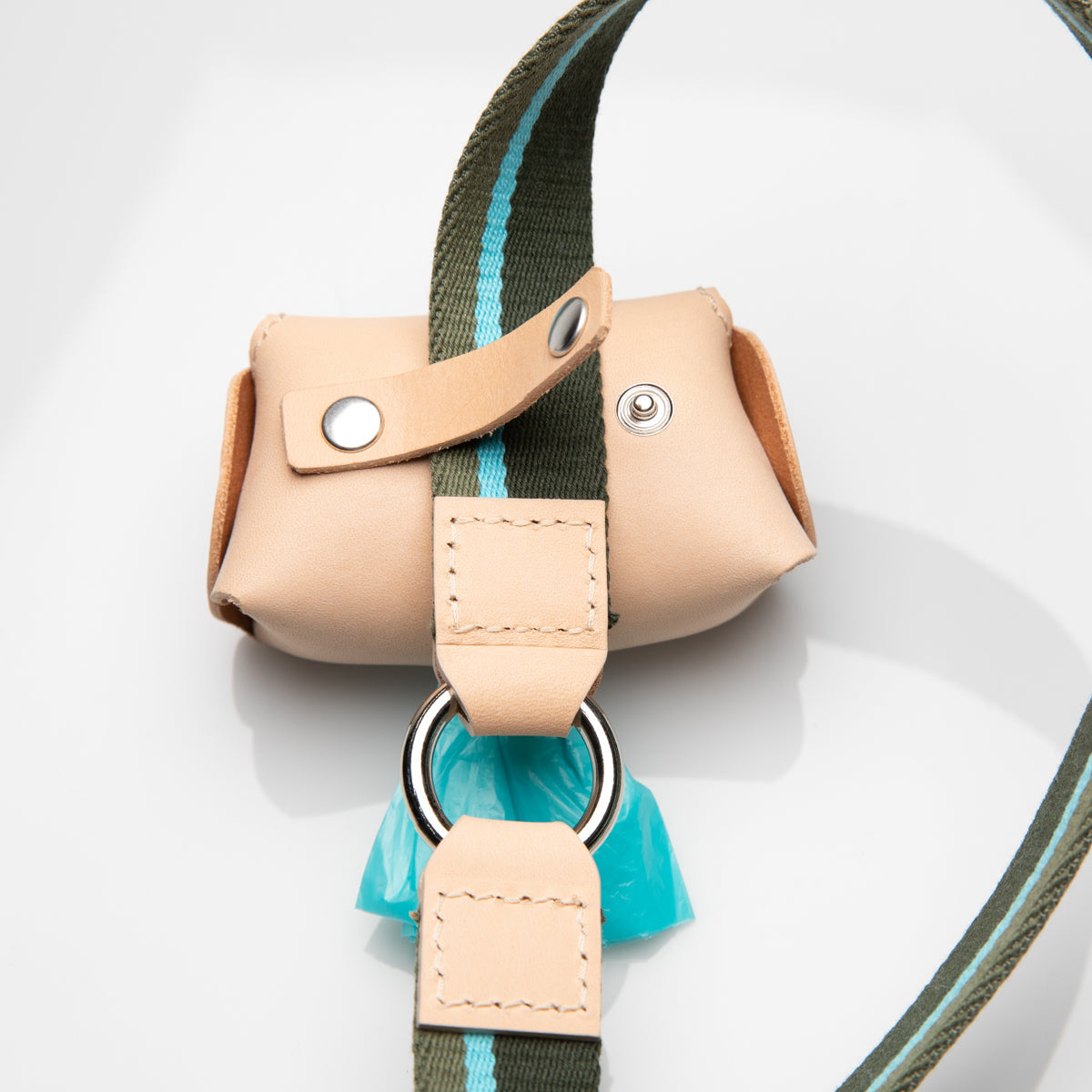 GERDA - NATURAL LEATHER POOP BAG HOLDER
