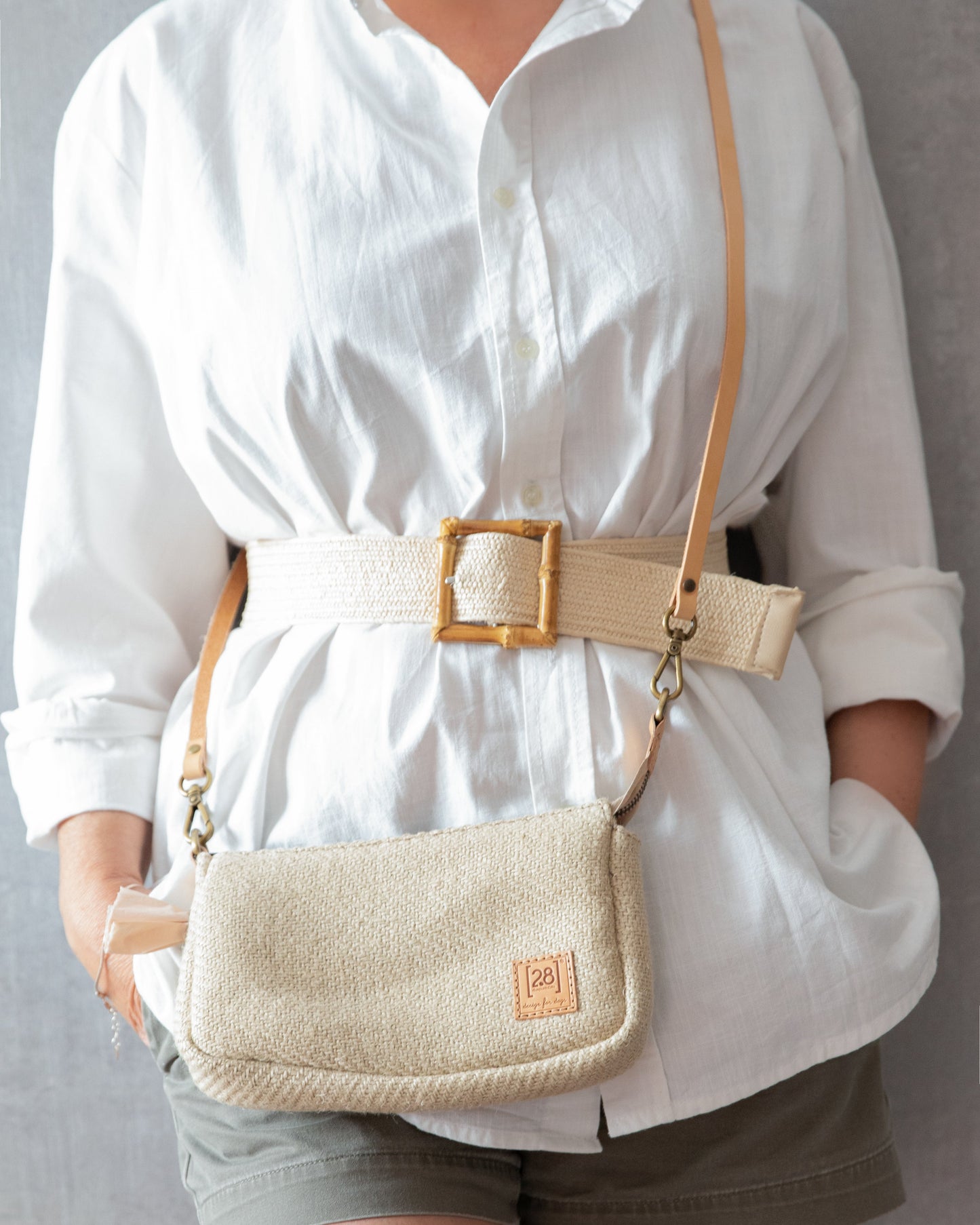 MINI INGE-JUTE POUCH WITH STRAP